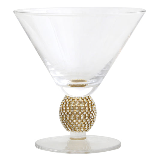Milano Ice Cream Glass Gold Diamante Ball