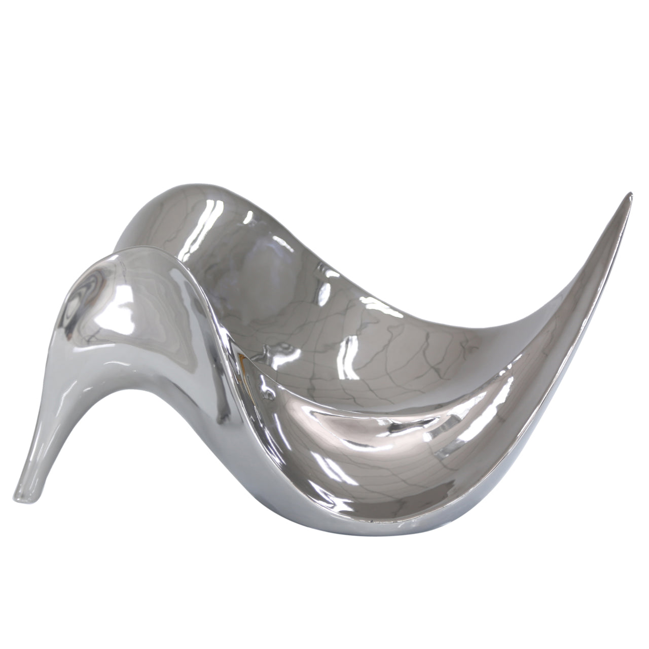 36cm Silver Abstract Dish