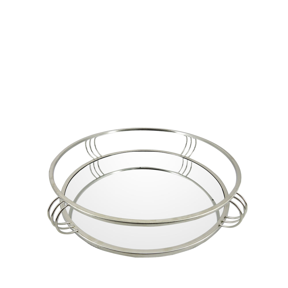 30cm Chrome and Mirror Tray