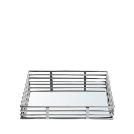 35cm Chrome And Mirror Tray