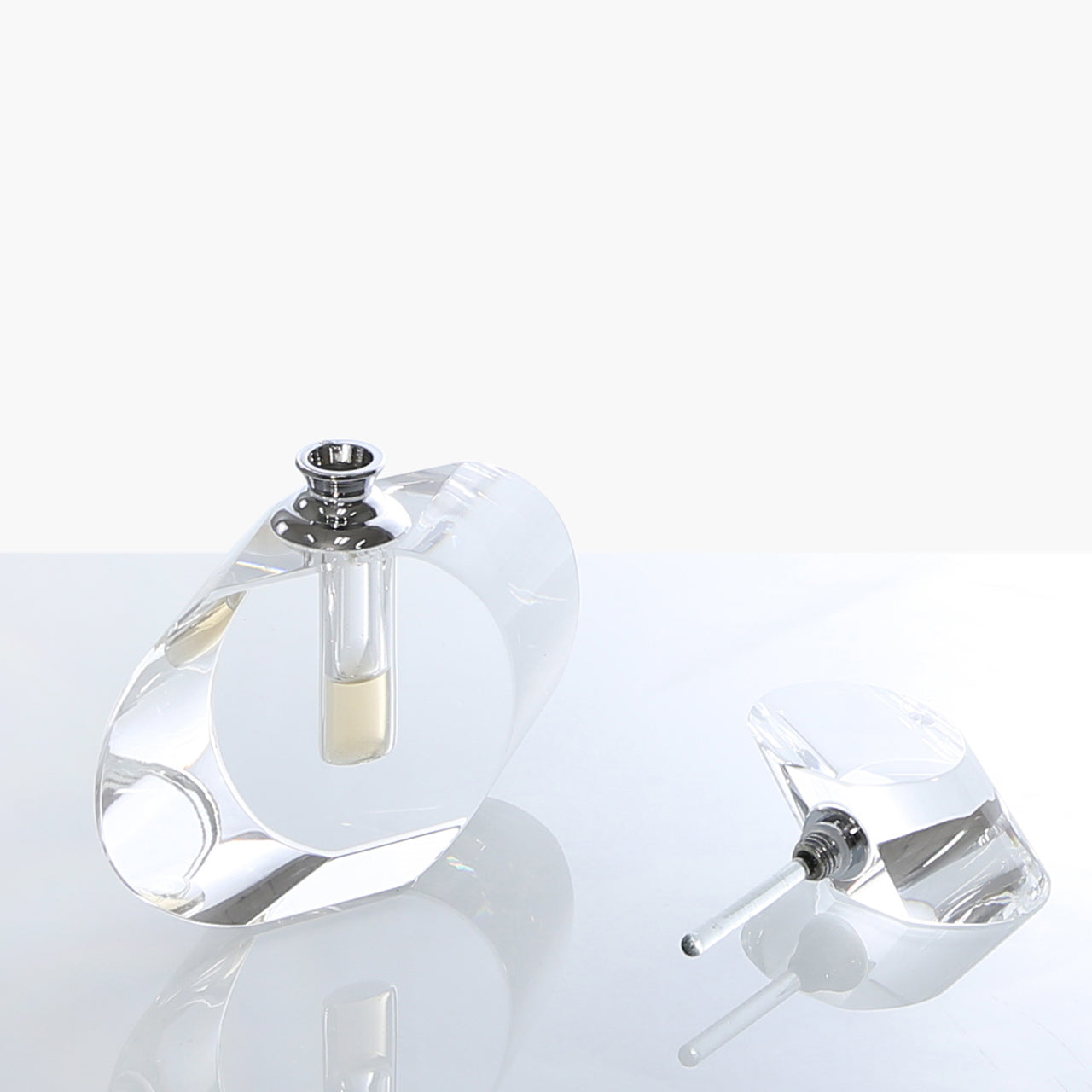 Small Oval Crystal Decorative Perfume Bottle