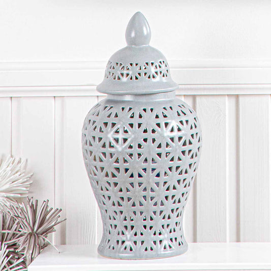 46cm Ginger Jar Matte Grey