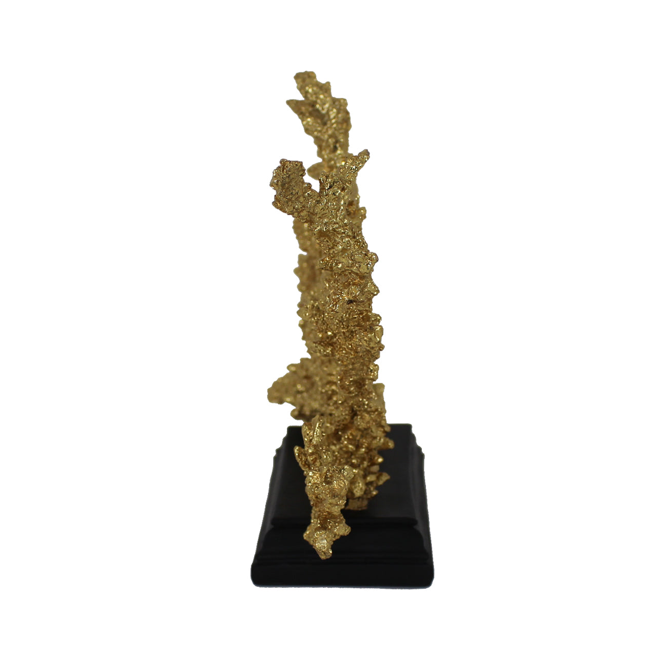 23.5cm Coral Decoration Gold Black Stand