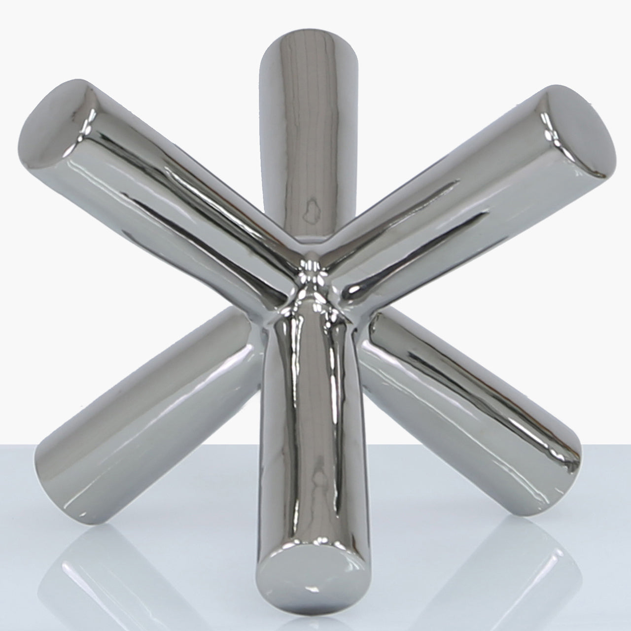 Large Abstract Decoration Silver