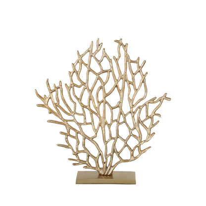 43cm Tree Sculpture Gold