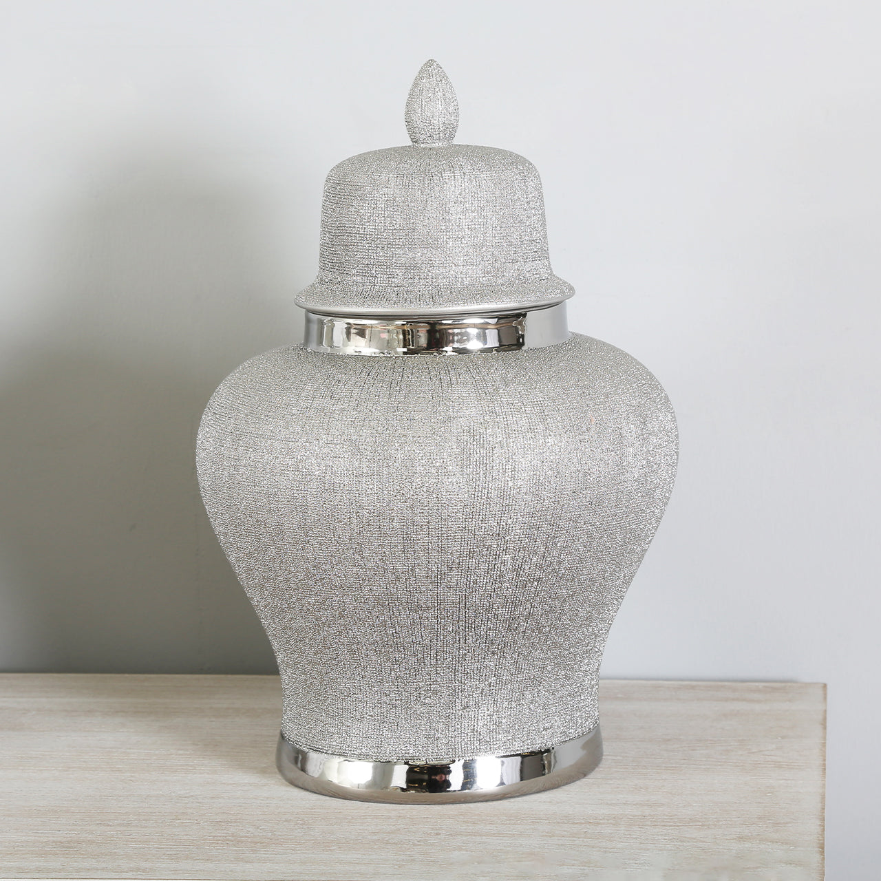 41cm Silver Ginger Jar