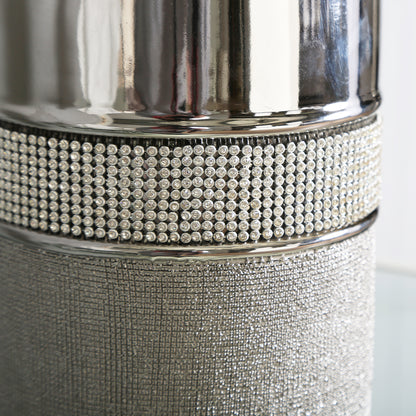 30cm Glitz And Silver Ginger Jar