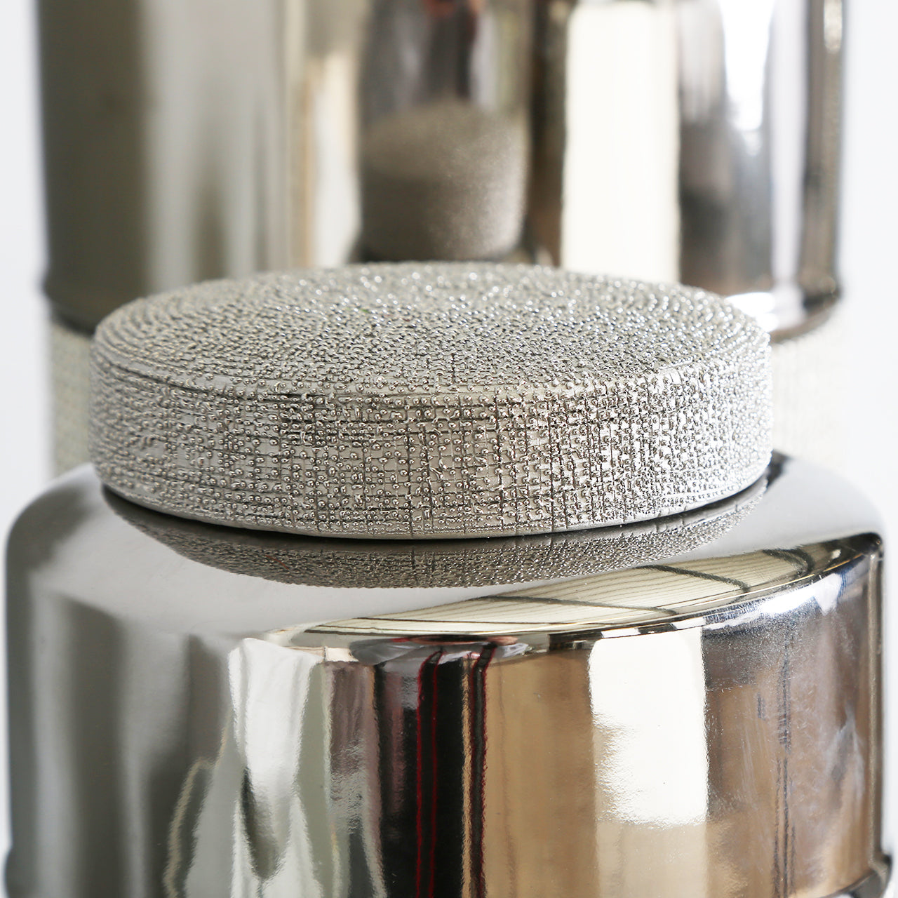 30cm Glitz And Silver Ginger Jar