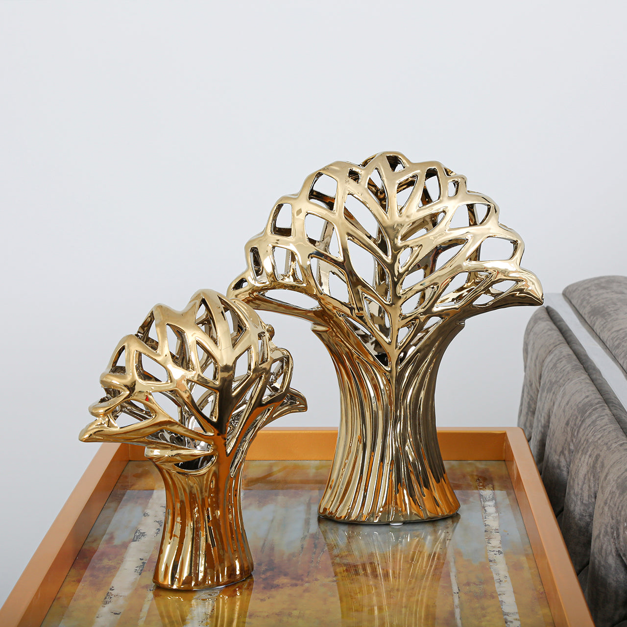 27.5cm Tree Sculpture Gold