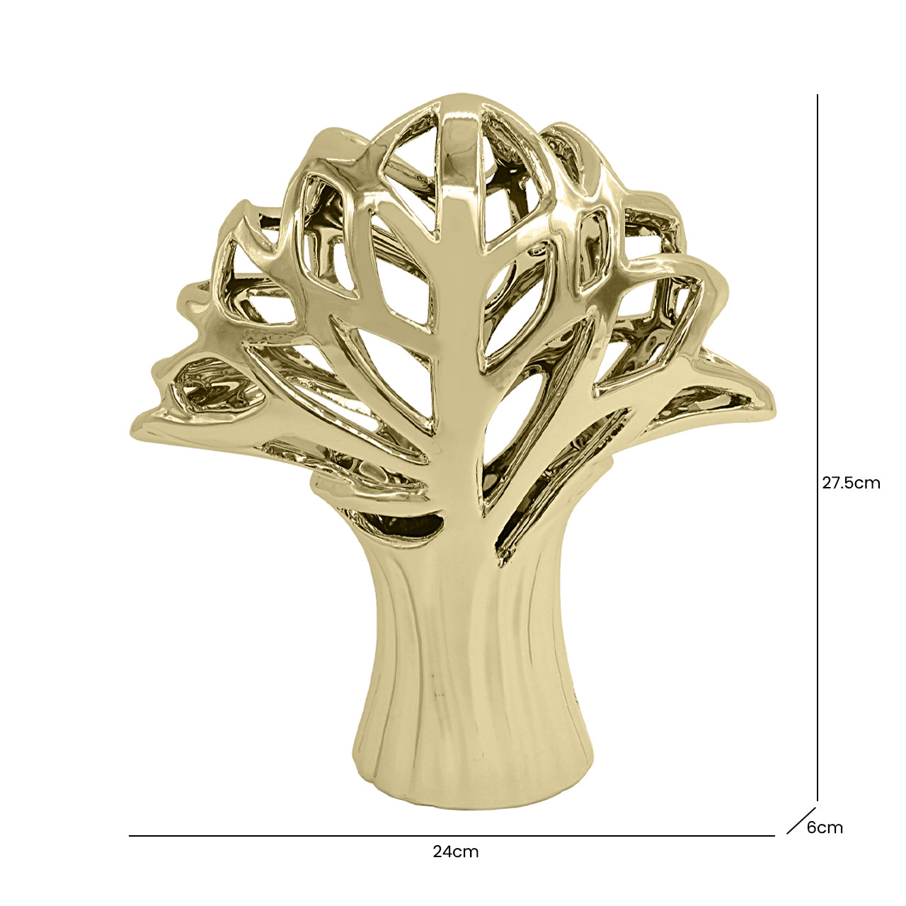 27.5cm Tree Sculpture Gold