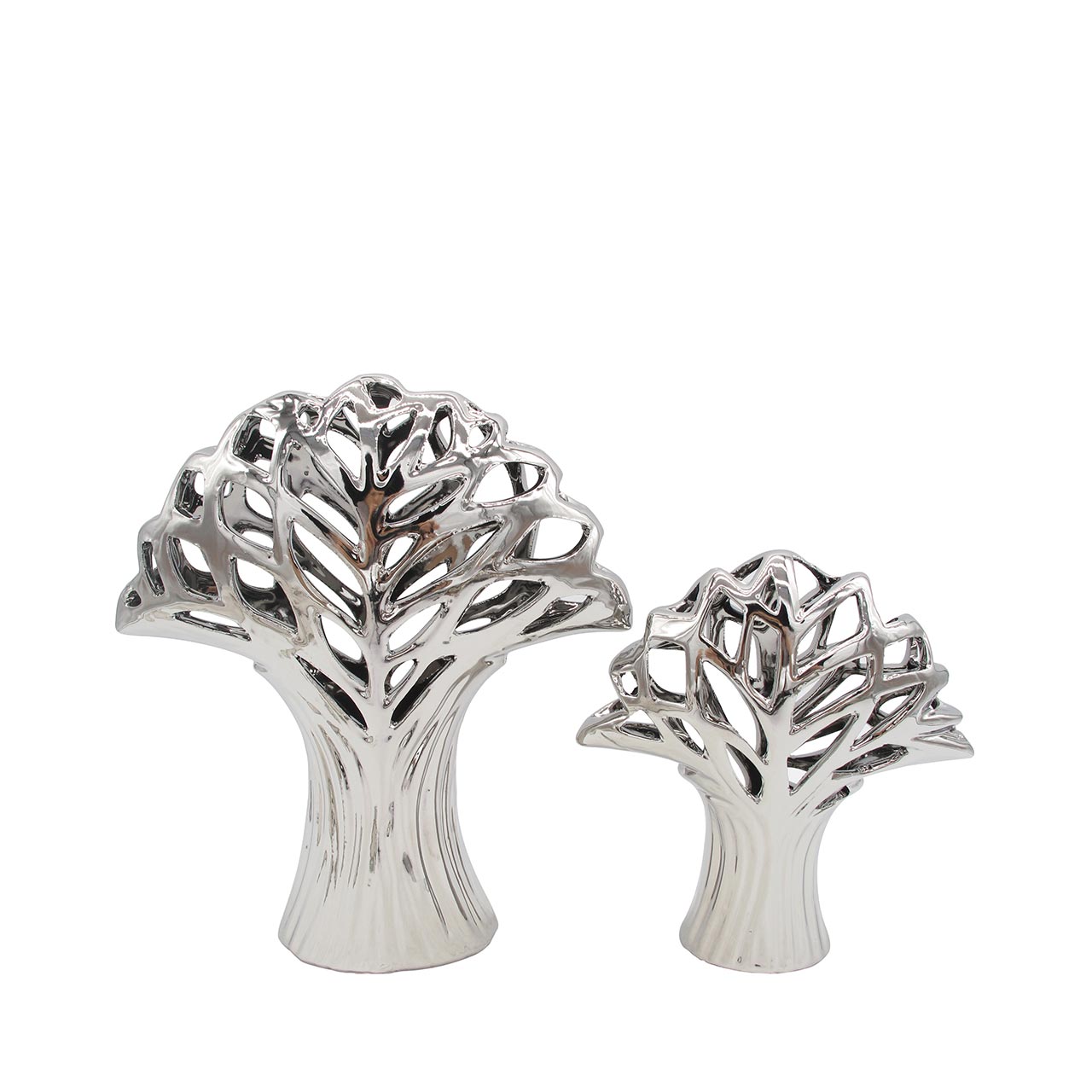 27.5cm Tree Sculpture Silver