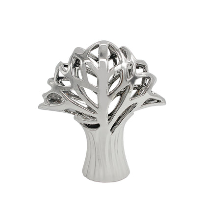 20cm Tree Sculpture Silver