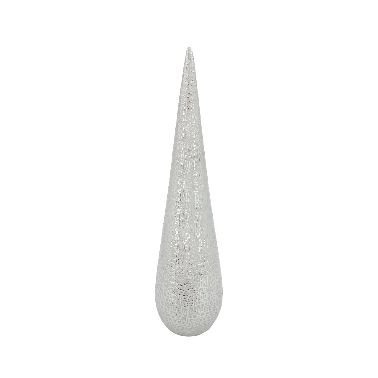 50.5cm Silver Textured Cone Decoration