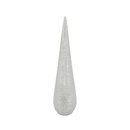 50.5cm Silver Textured Cone Decoration