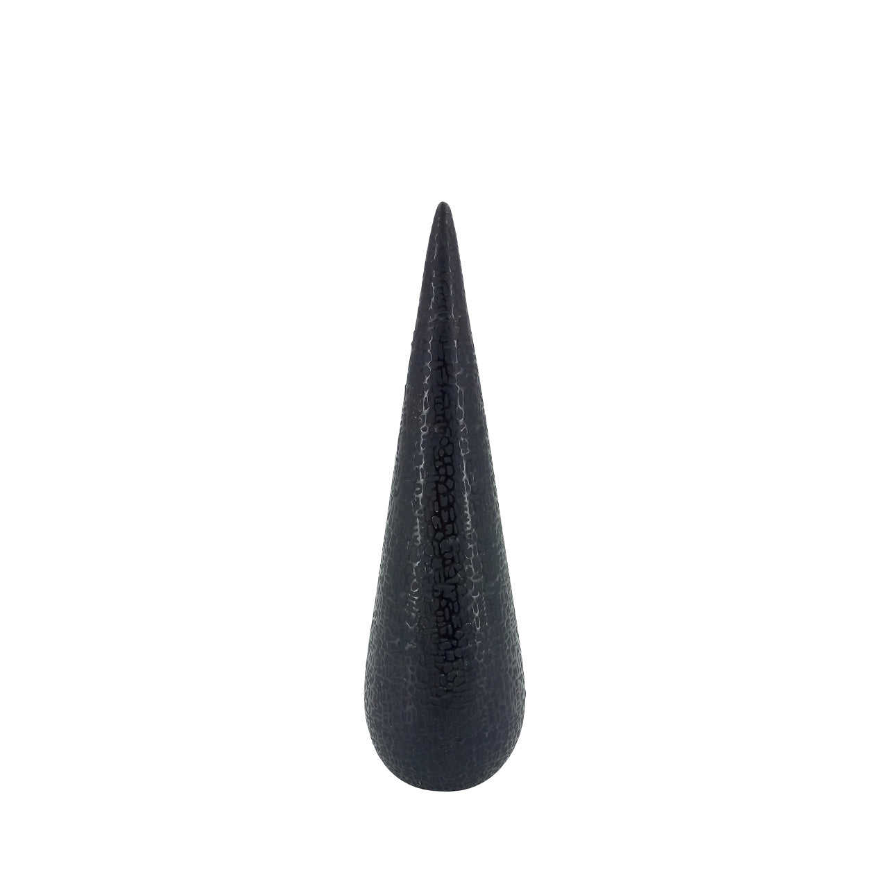 40cm Black Textured Cone Decoration