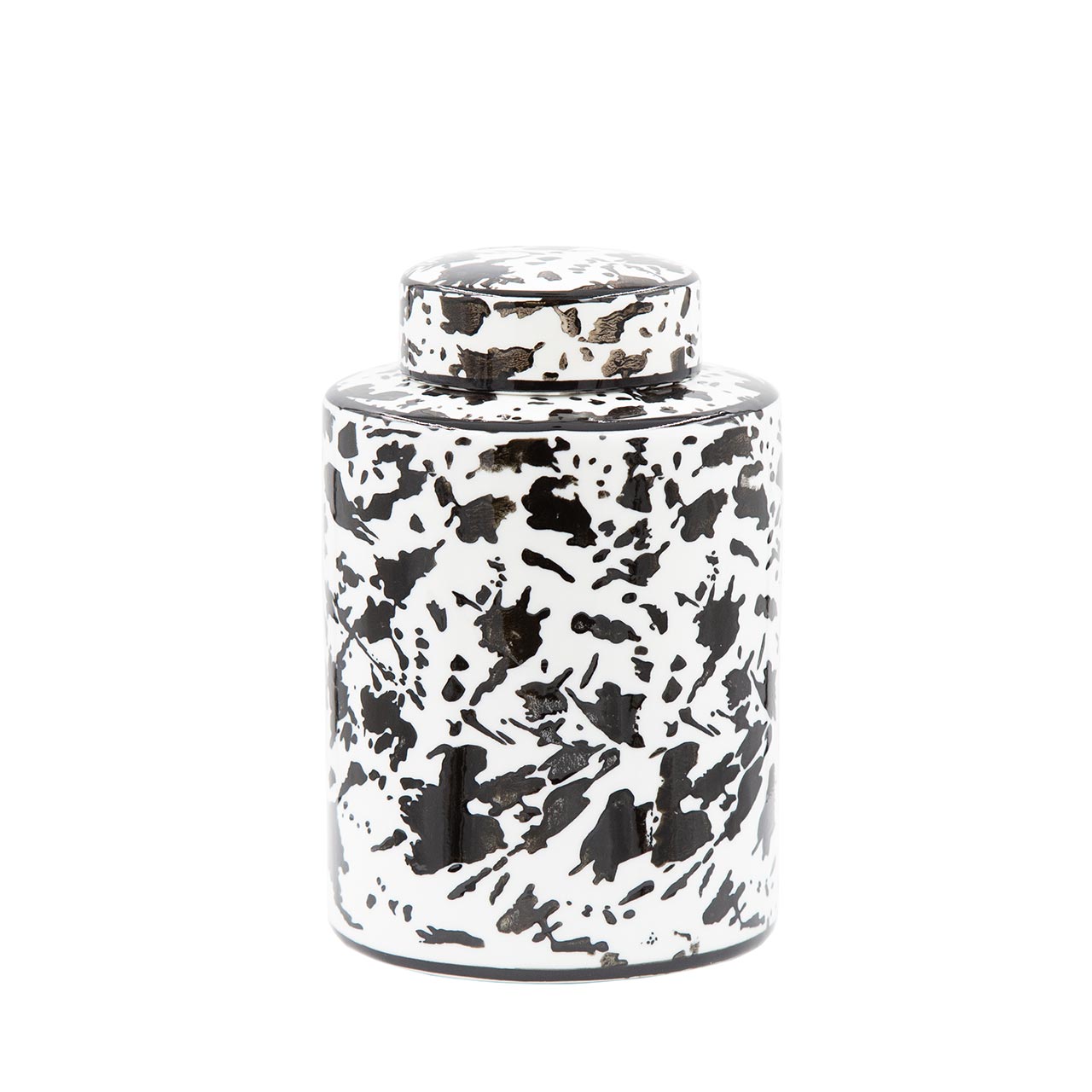 20.6cm Black and White Abstract Design Ginger Jar