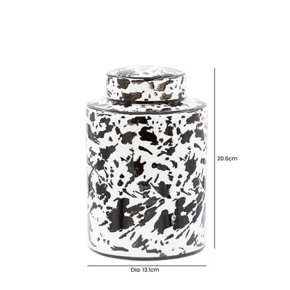 20.6cm Black and White Abstract Design Ginger Jar