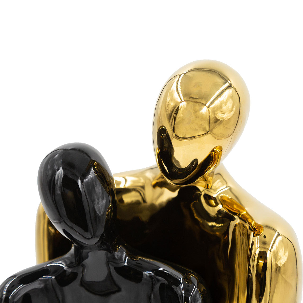 25cm Couple Sculpture Gold and Black