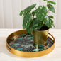 36cm Gold and Multicolored Round Tray