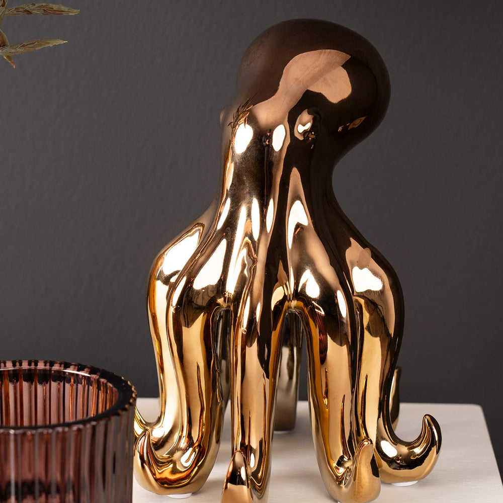 Small Copper Octopus Decoration