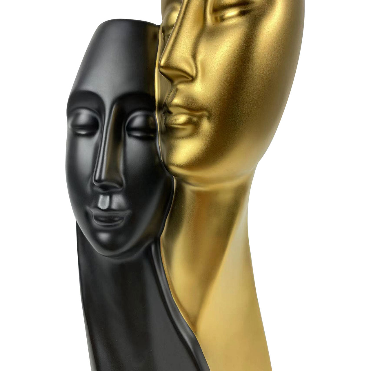 35cm Matte Gold and Matte Black Couple Sculpture