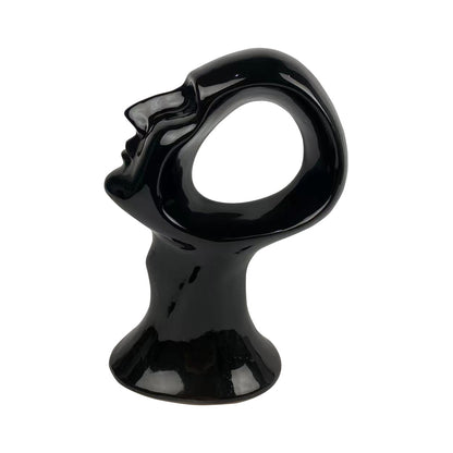 20.5cm Face Sculpture Black