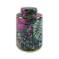 21.4cm Green and Pink Palm Leaves Design Ginger Jar