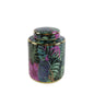 15.5cm Green and Pink Palm Leaves Design Ginger Jar