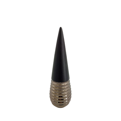 40cm Black and Textured Bronze Cone Decoration