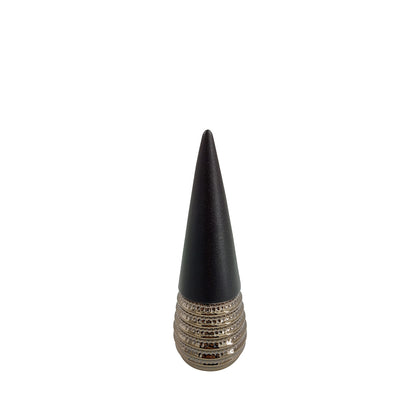 30cm Black and Textured Bronze Cone Decoration