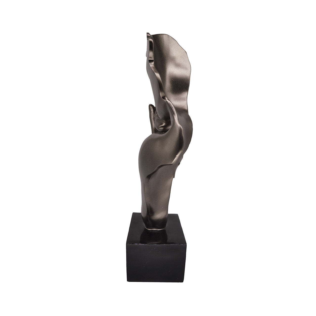 37.5cm Bronze Polyresin Couple Figurine Black Base