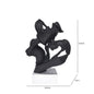 27.8cm Black Polyresin Kissing Couple Figurine White Base