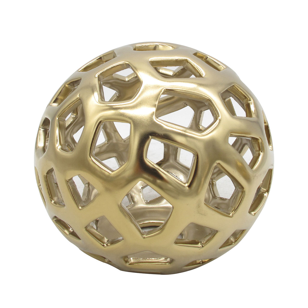 13cm Matte Gold Ceramic Decoration