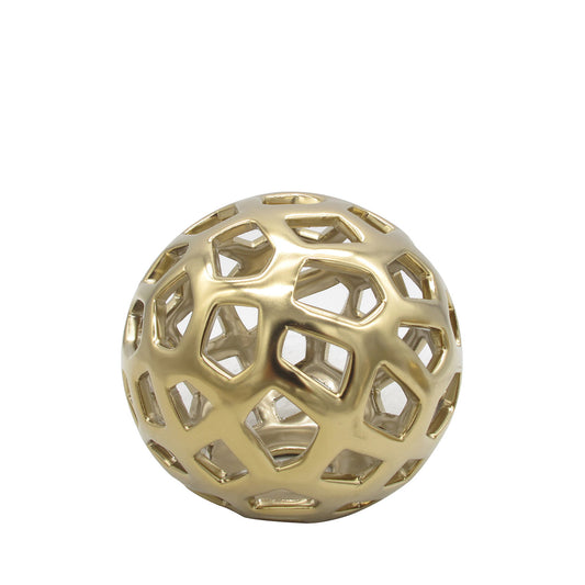 10.5cm Matte Gold Ceramic Decoration