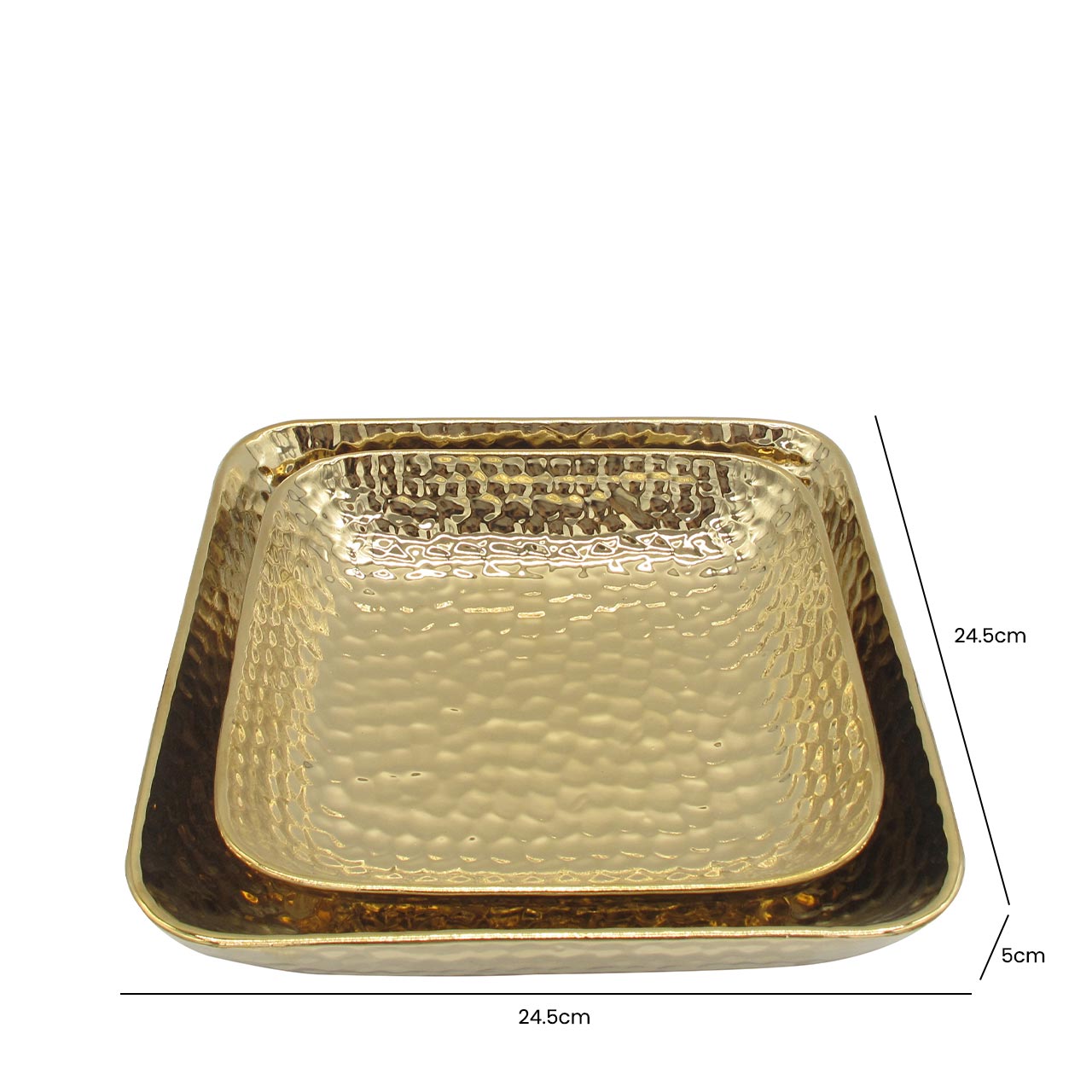 24.5cm Gold Ceramic Dish