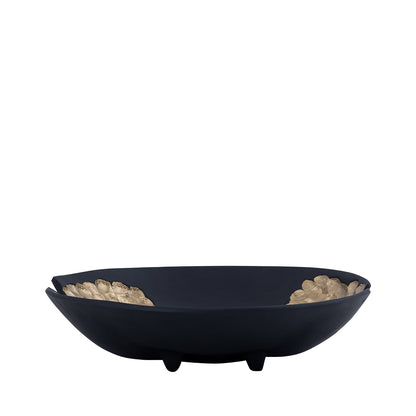 30cm Black with Gold Metal Dish