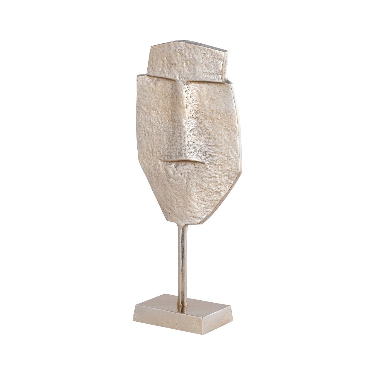 51.5cm Champagne Metal Face Sculpture