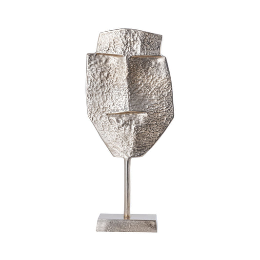 51.5cm Champagne Metal Face Sculpture