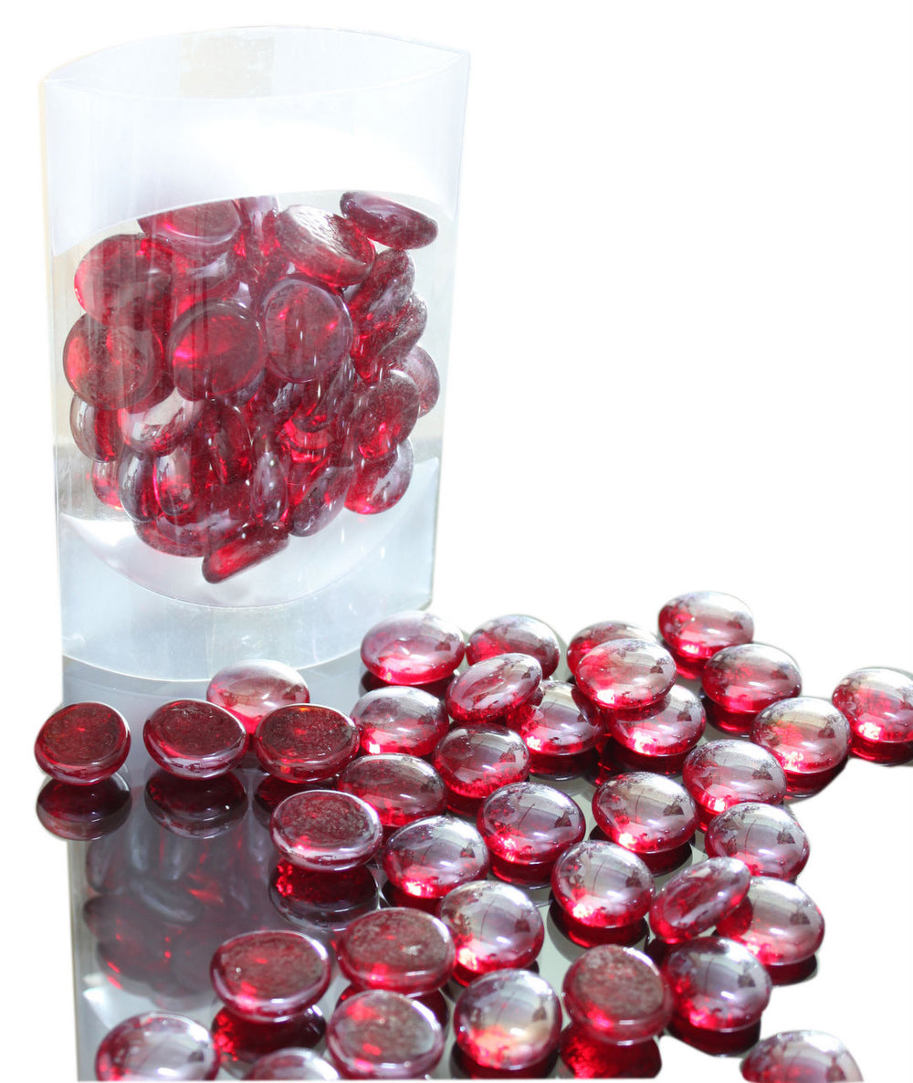 Red Lustre Glass Decoration in Pvc Box