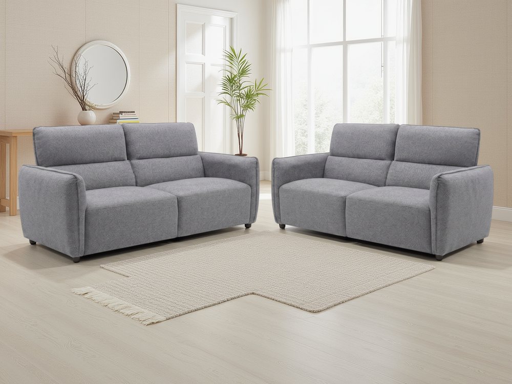 Ascot Sofa Grey 3+2 Set - Xshowhome