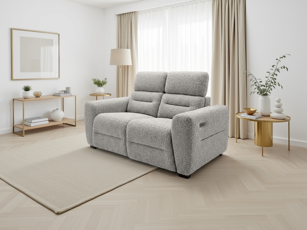 Tokyo Electric Recliner Grey 2 Seater - Xshowhome