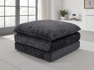 Solaya Sofa Black Footstool - Xshowhome