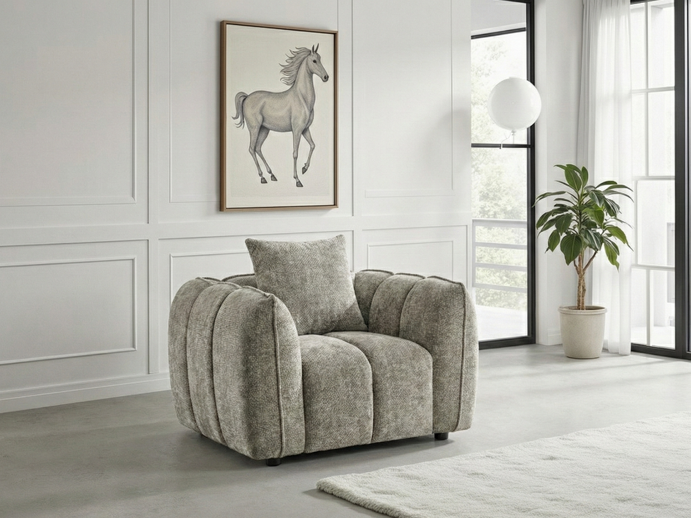 Venice Sofa Mocha Armchair - Xshowhome