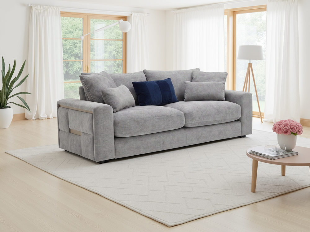 Jupiter Sofa Grey 3 Seater - Xshowhome