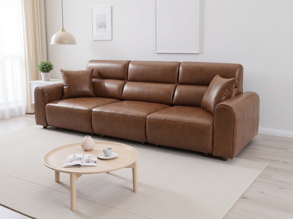 Conway Electric Sofa Brown 3 Seater - Xshowhome