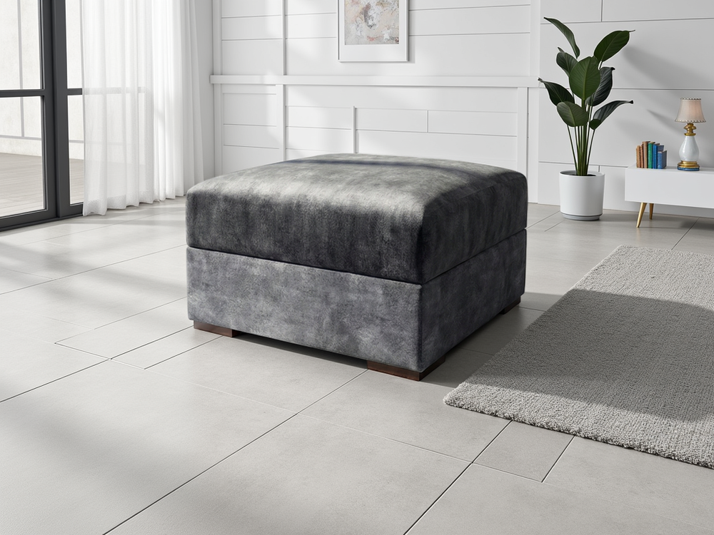 Serena Sofa Black Footstool - Xshowhome