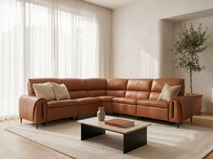 Arizona Electric Recliner Sofa Tan Large Corner - Xshowhome