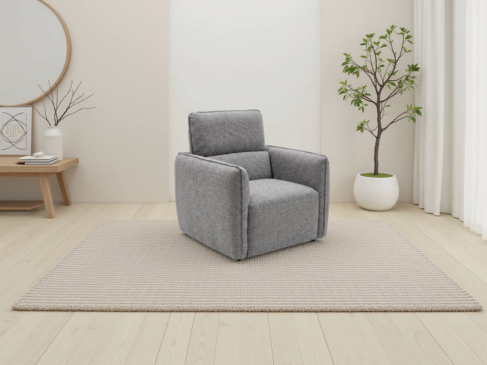 Ascot Sofa Grey Armchair - Xshowhome