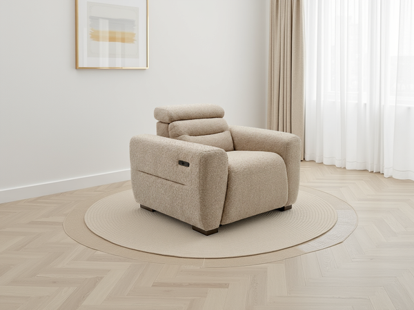 Tokyo Electric Recliner Beige Armchair - Xshowhome