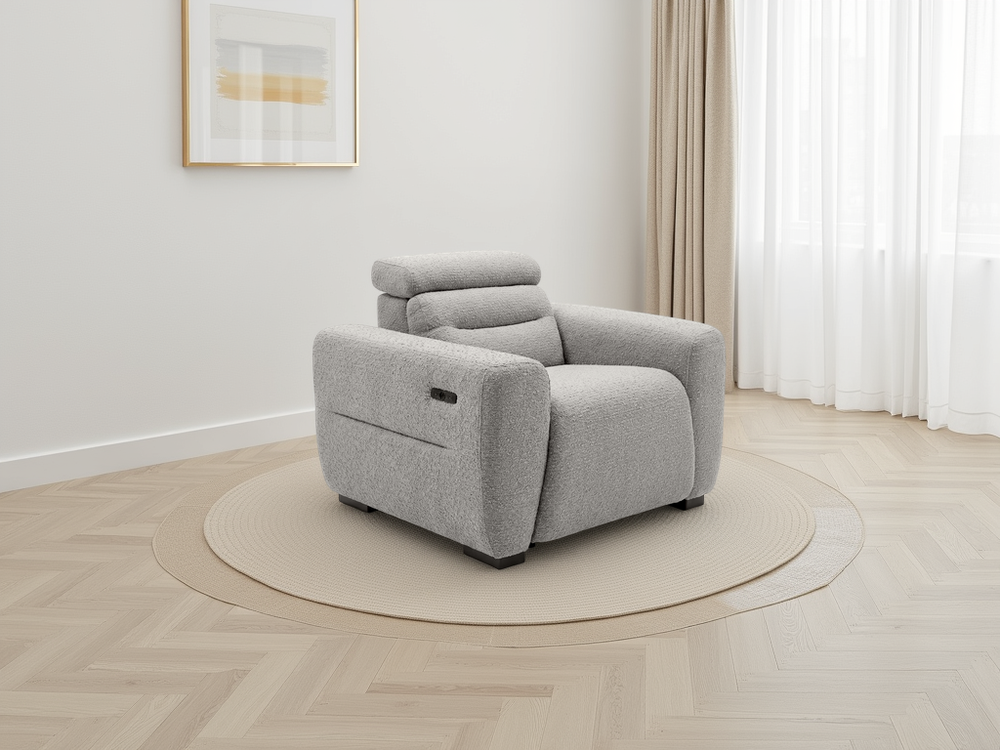 Tokyo Electric Recliner Grey Armchair - Xshowhome